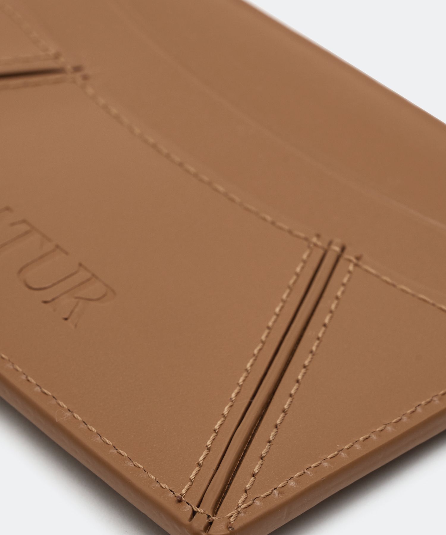 MUSINSA | SATUR Riga Leather Card Holder Saddle Brown