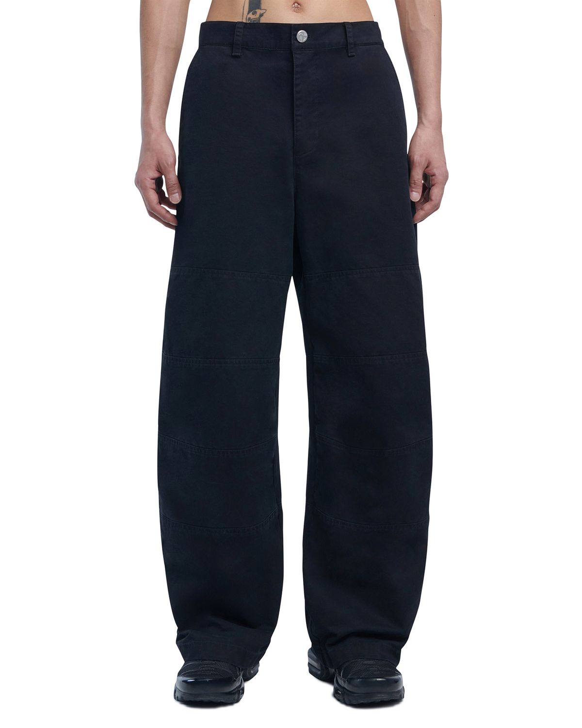 노매뉴얼(NOMANUAL) P.D CURVED PANTS - BLACK