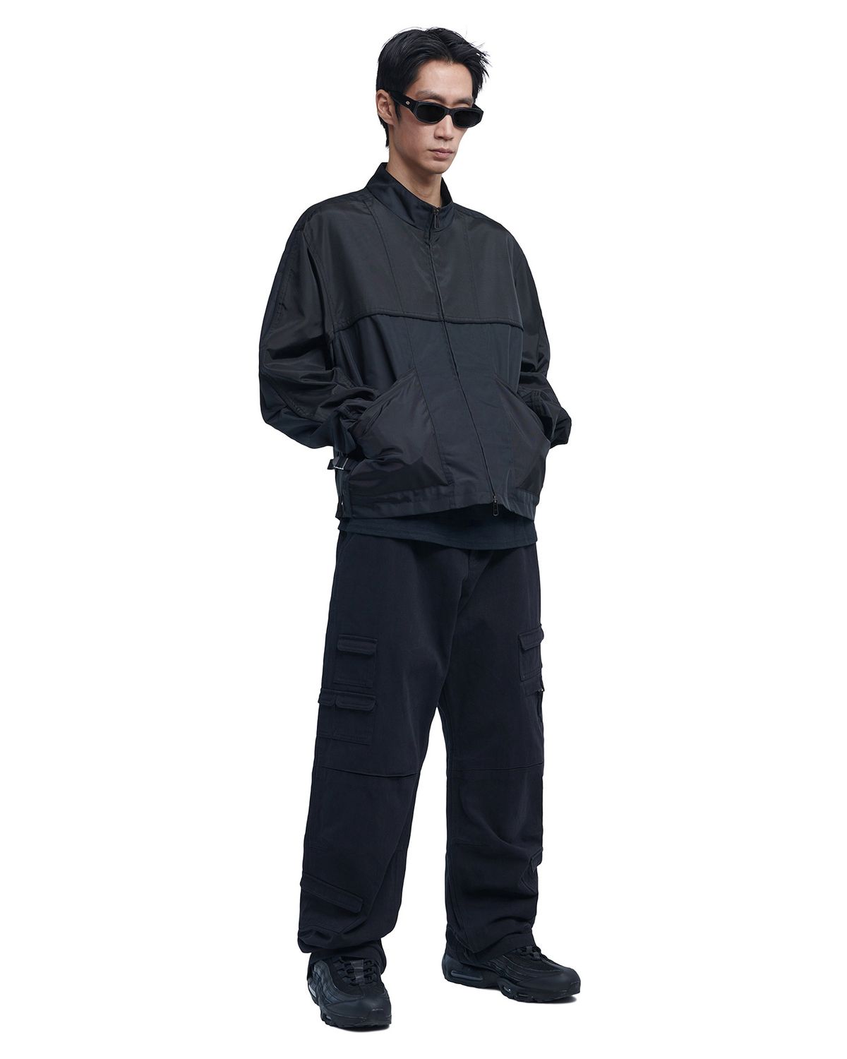 노매뉴얼(NOMANUAL) UTILITY CARGO PANTS - WASHED BLACK