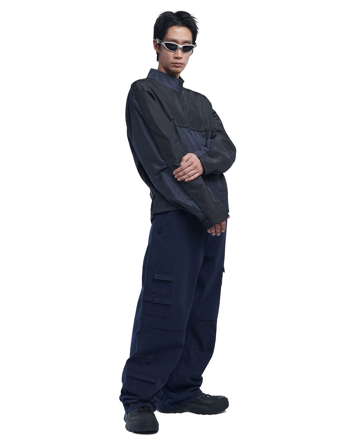 노매뉴얼(NOMANUAL) UTILITY CARGO PANTS - WASHED NAVY