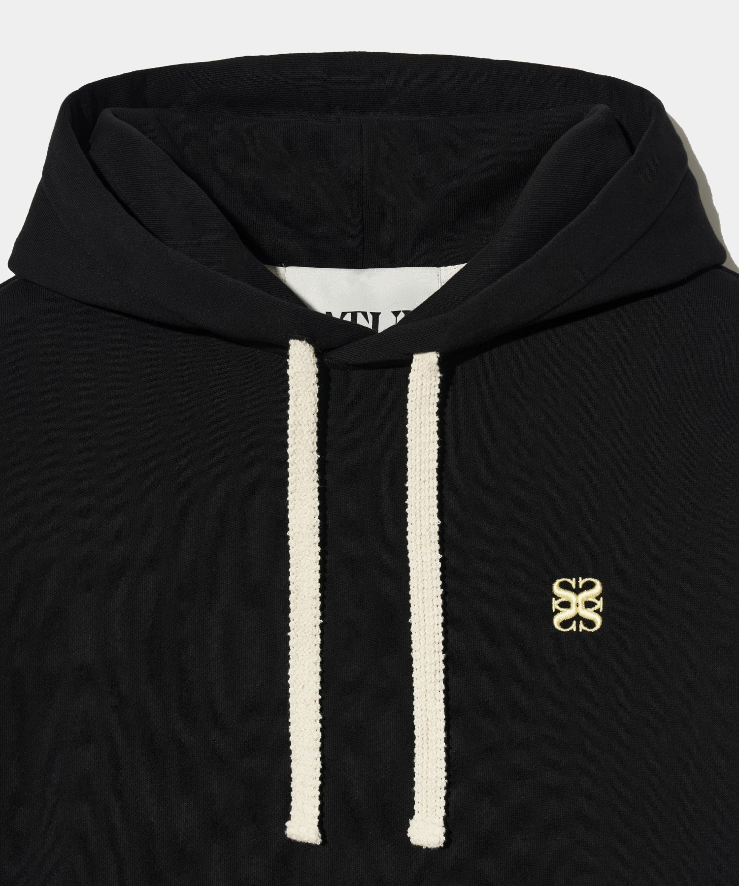 ★ SATUR ★CLASSIC SMALL LOGO RIVET HOODIE MUSINSA | SATUR Classic Small Logo Rivet Hood Classic Black