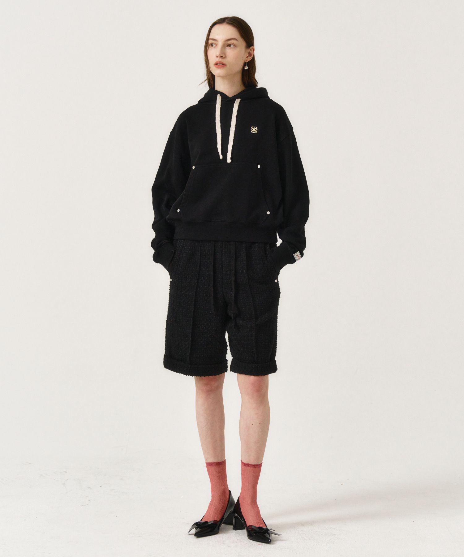 パーカー・フーディ SATUR Classic Small Logo Rivet Hood Classic Navy SA251MTH04N MUSINSA | SATUR Classic Small Logo Rivet Hood Classic Navy