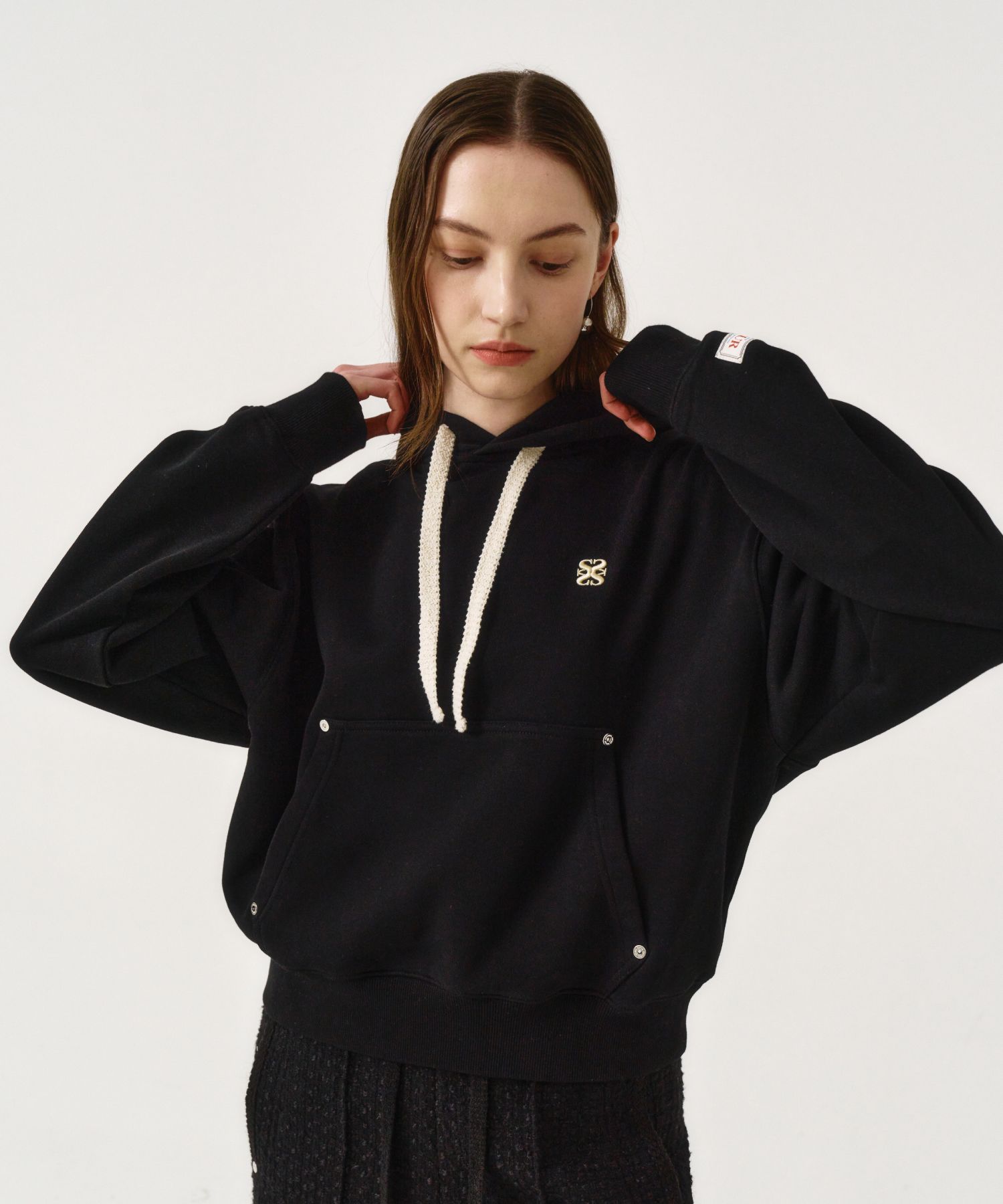パーカー・フーディ SATUR Classic Small Logo Rivet Hood Classic Navy SA251MTH04N MUSINSA | SATUR Classic Small Logo Rivet Hood Classic Navy