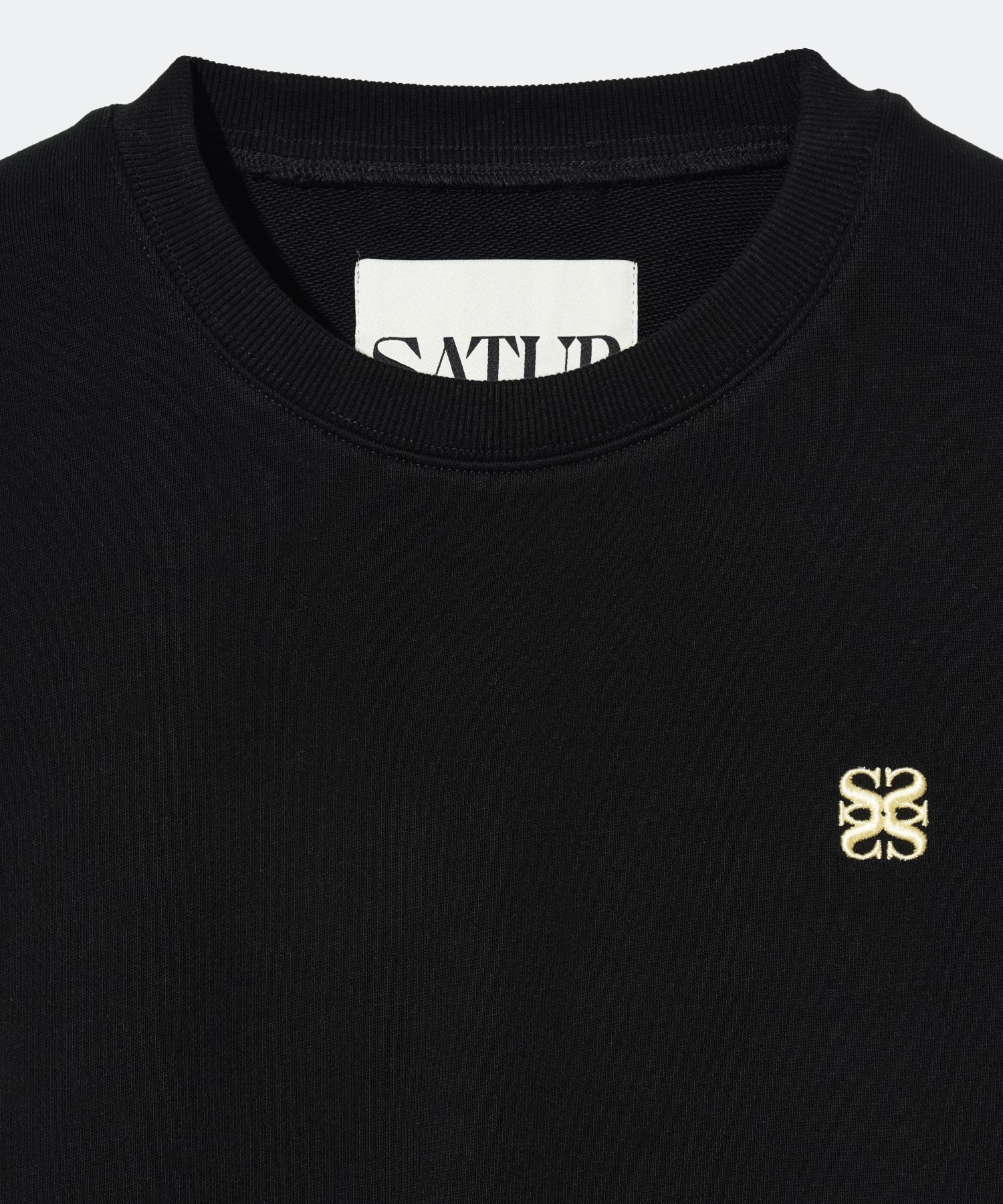 MUSINSA | SATUR Classic Logo Basic Sweatshirt Classic Black