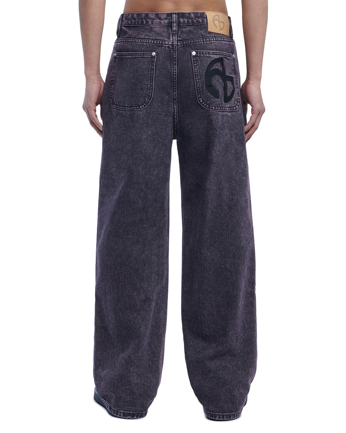 노매뉴얼(NOMANUAL) SEMIWIDE DENIM PANTS - DEEP PURPLE
