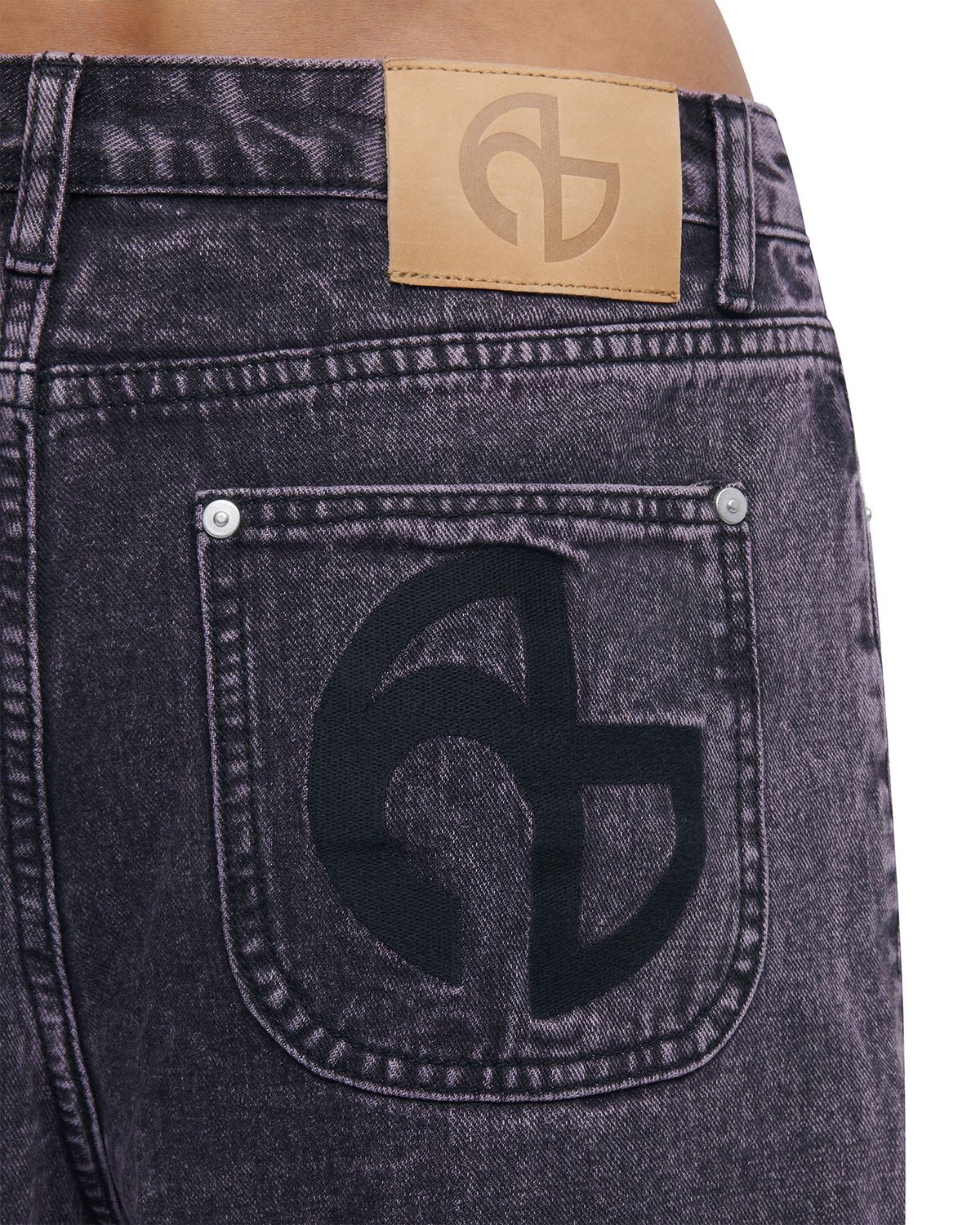 노매뉴얼(NOMANUAL) SEMIWIDE DENIM PANTS - DEEP PURPLE