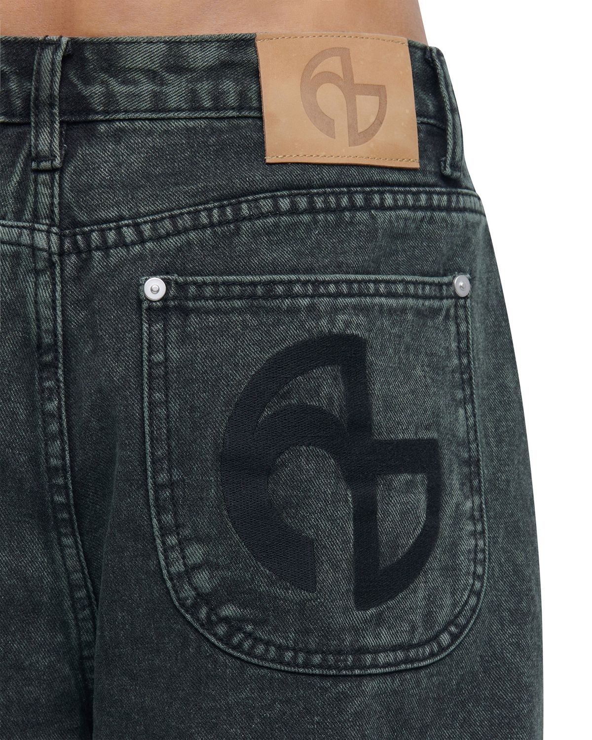 노매뉴얼(NOMANUAL) SEMIWIDE DENIM PANTS - DARK GREEN