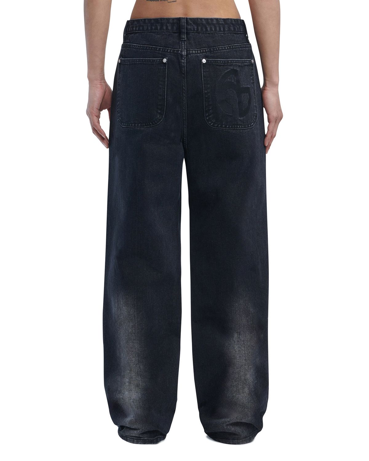 노매뉴얼(NOMANUAL) WASHED DENIM PANTS - BLACK