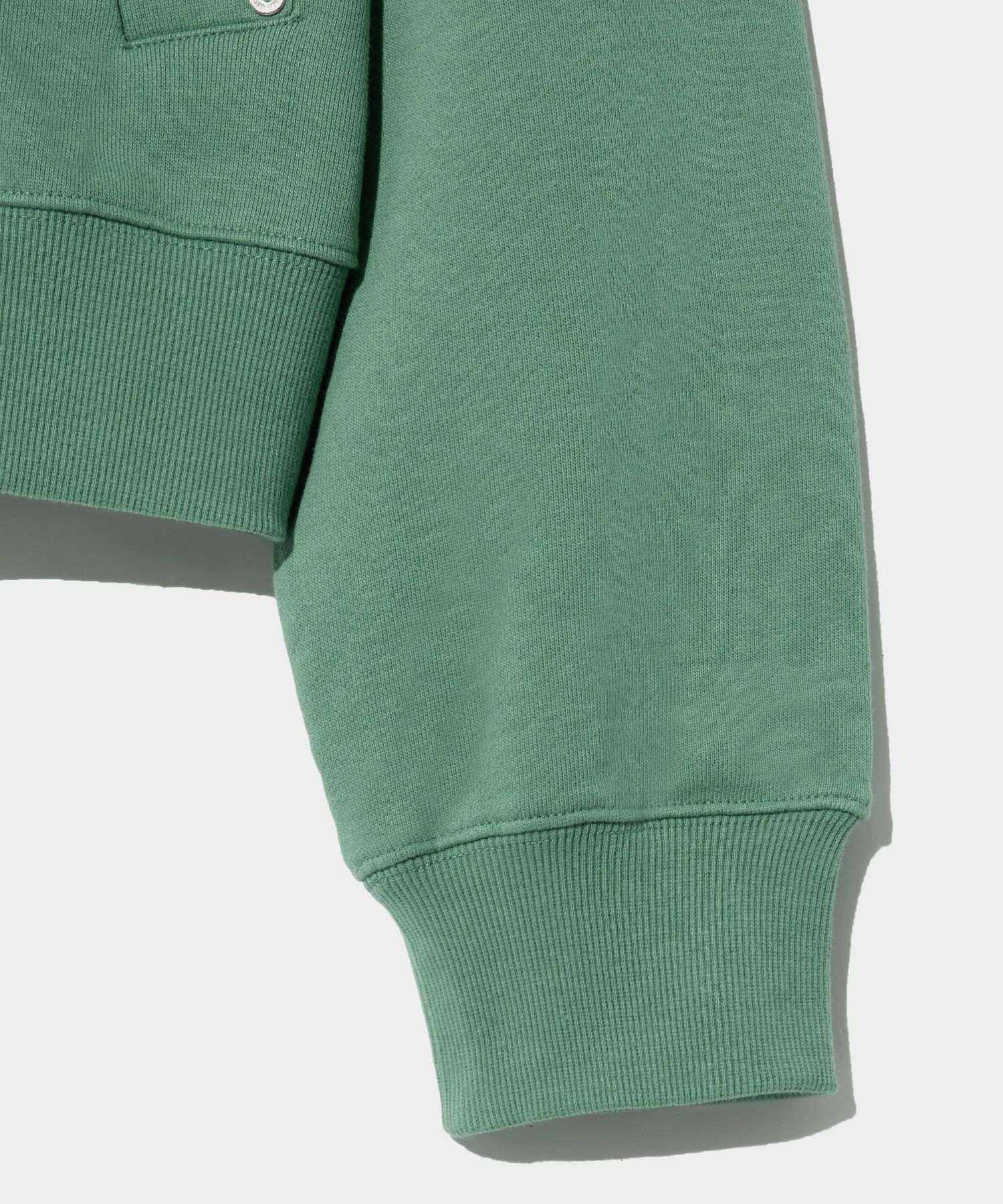MUSINSA公式 | SATUR Theo Cotton All Day Hooded Zip-Up Sage Green