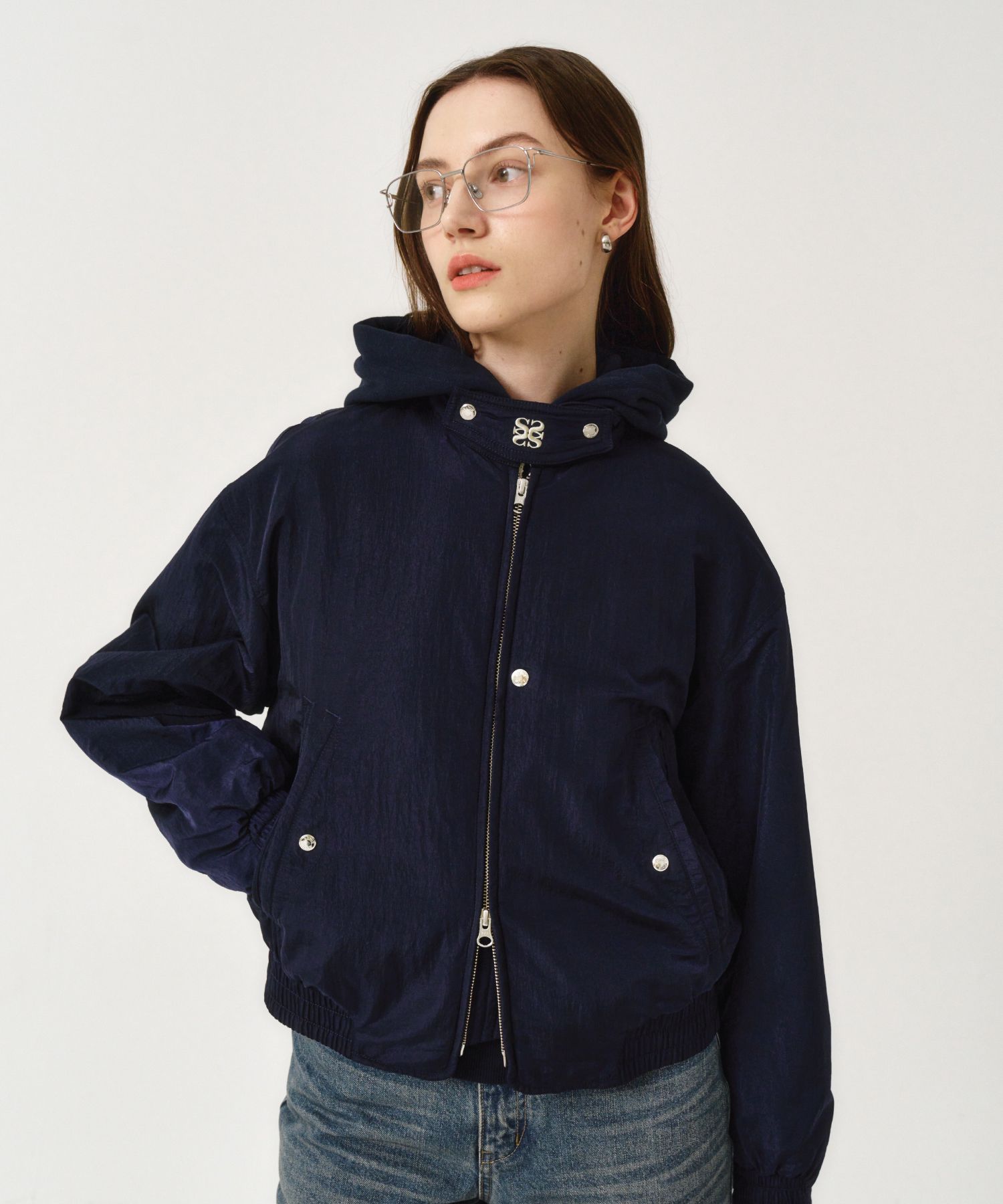 ◆SATUR◆ Santy nylon oversized blouson MA1 jacket classic n MUSINSA | SATUR Santy Nylon Oversized Blouson MA-1 Jacket