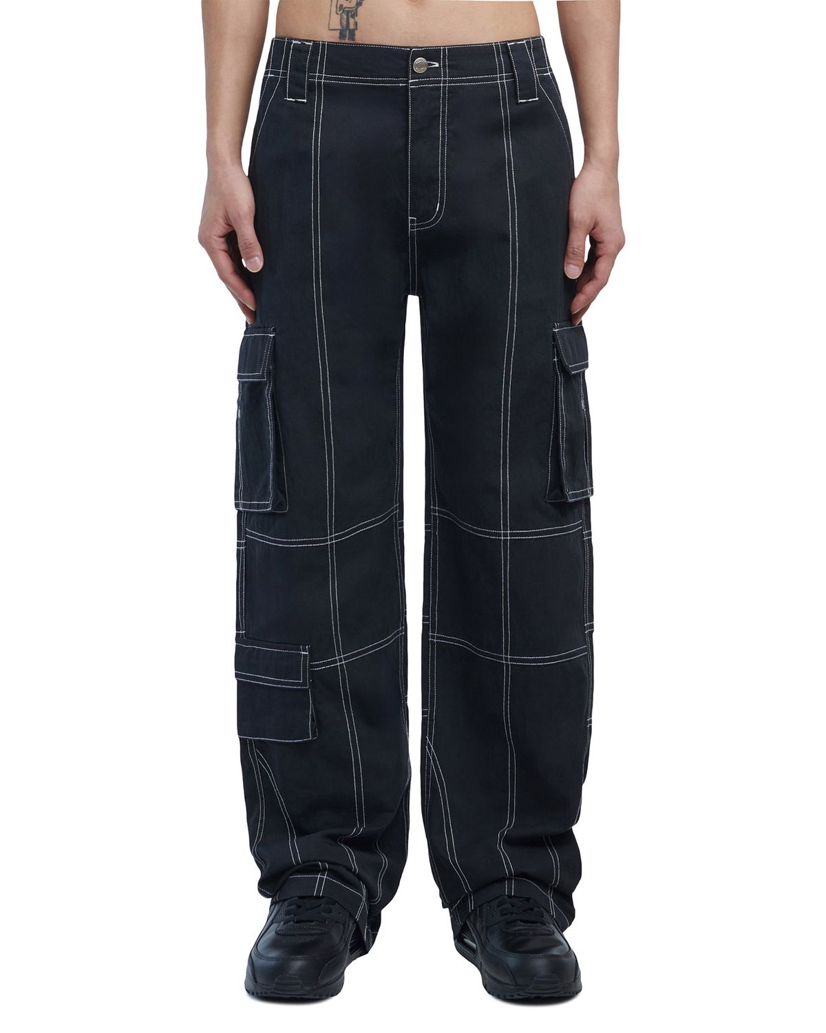 노매뉴얼(NOMANUAL) S.N WORK PANTS - BLACK