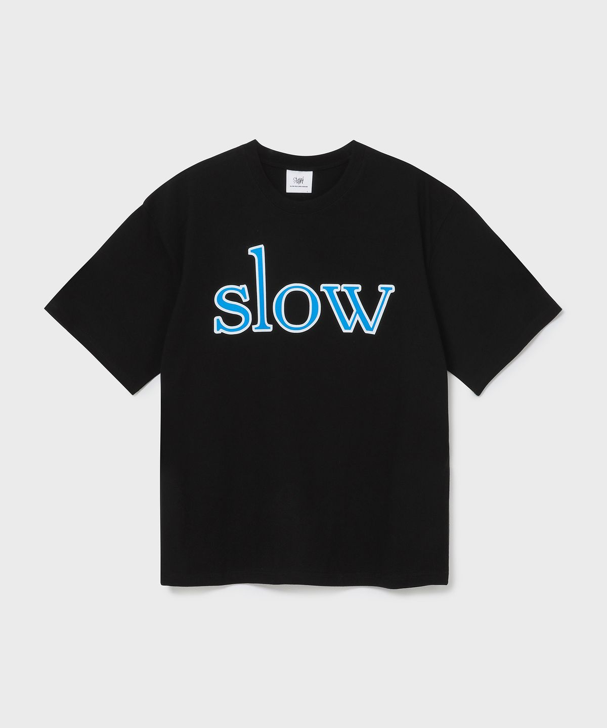 슬로우 레코드 하우스(SLOW RECORD HOUSE) 슬로우 나염 반팔 티셔츠_블랙