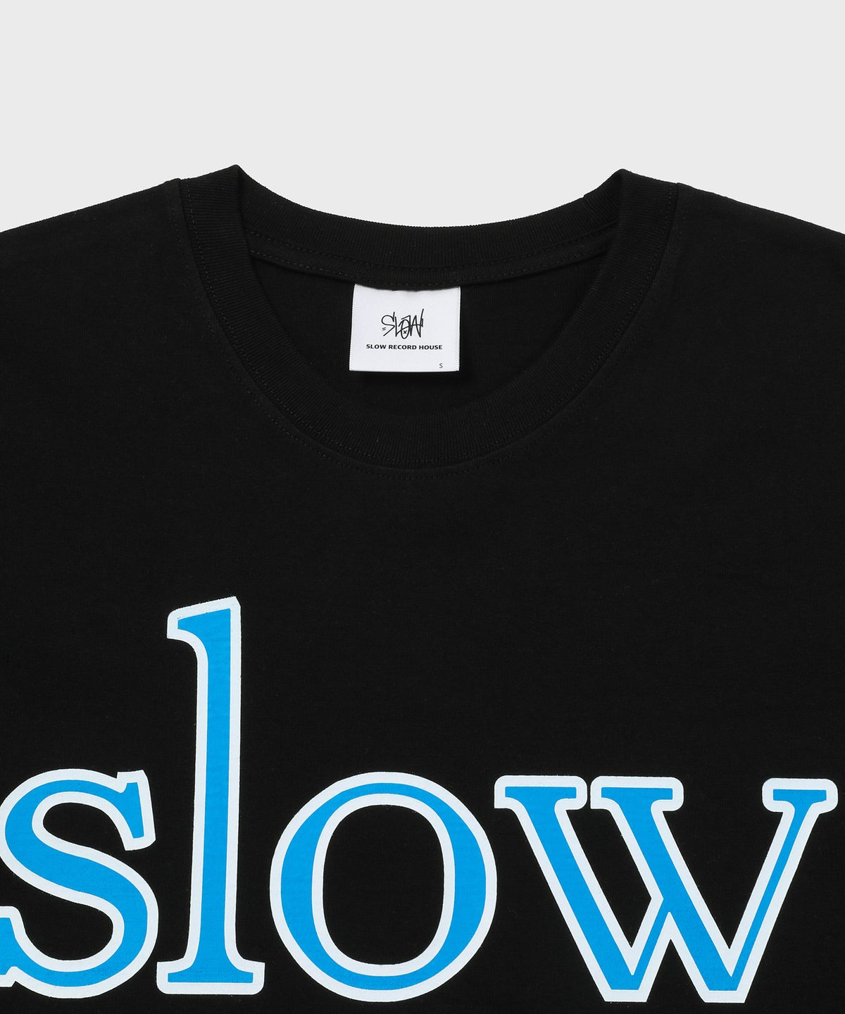 슬로우 레코드 하우스(SLOW RECORD HOUSE) 슬로우 나염 반팔 티셔츠_블랙