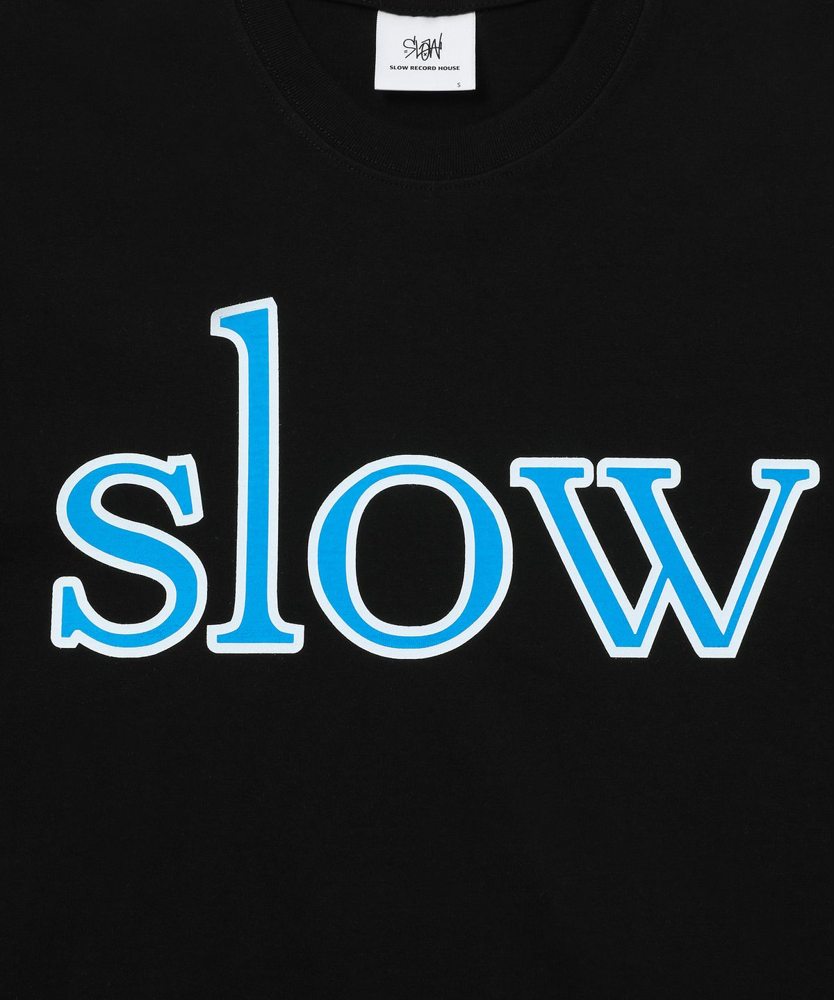 슬로우 레코드 하우스(SLOW RECORD HOUSE) 슬로우 나염 반팔 티셔츠_블랙