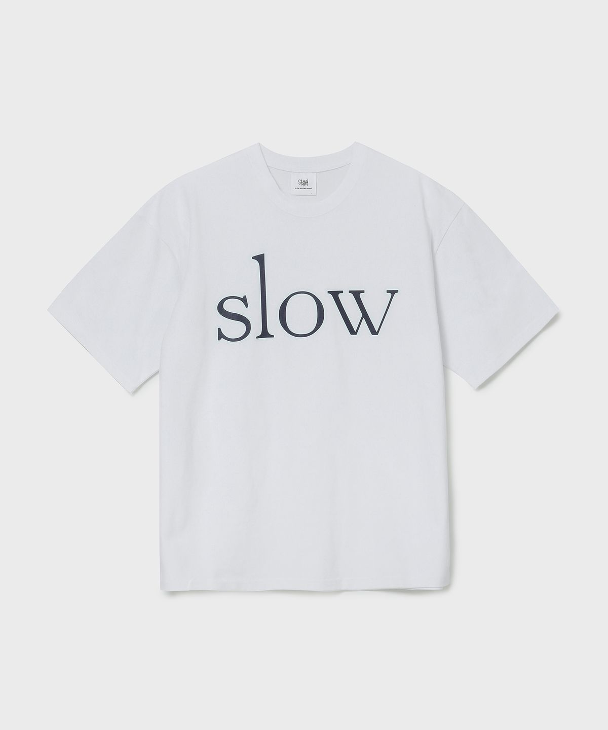 슬로우 레코드 하우스(SLOW RECORD HOUSE) 슬로우 나염 반팔 티셔츠_화이트