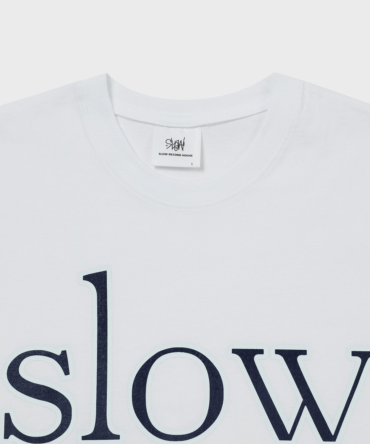 슬로우 레코드 하우스(SLOW RECORD HOUSE) 슬로우 나염 반팔 티셔츠_화이트