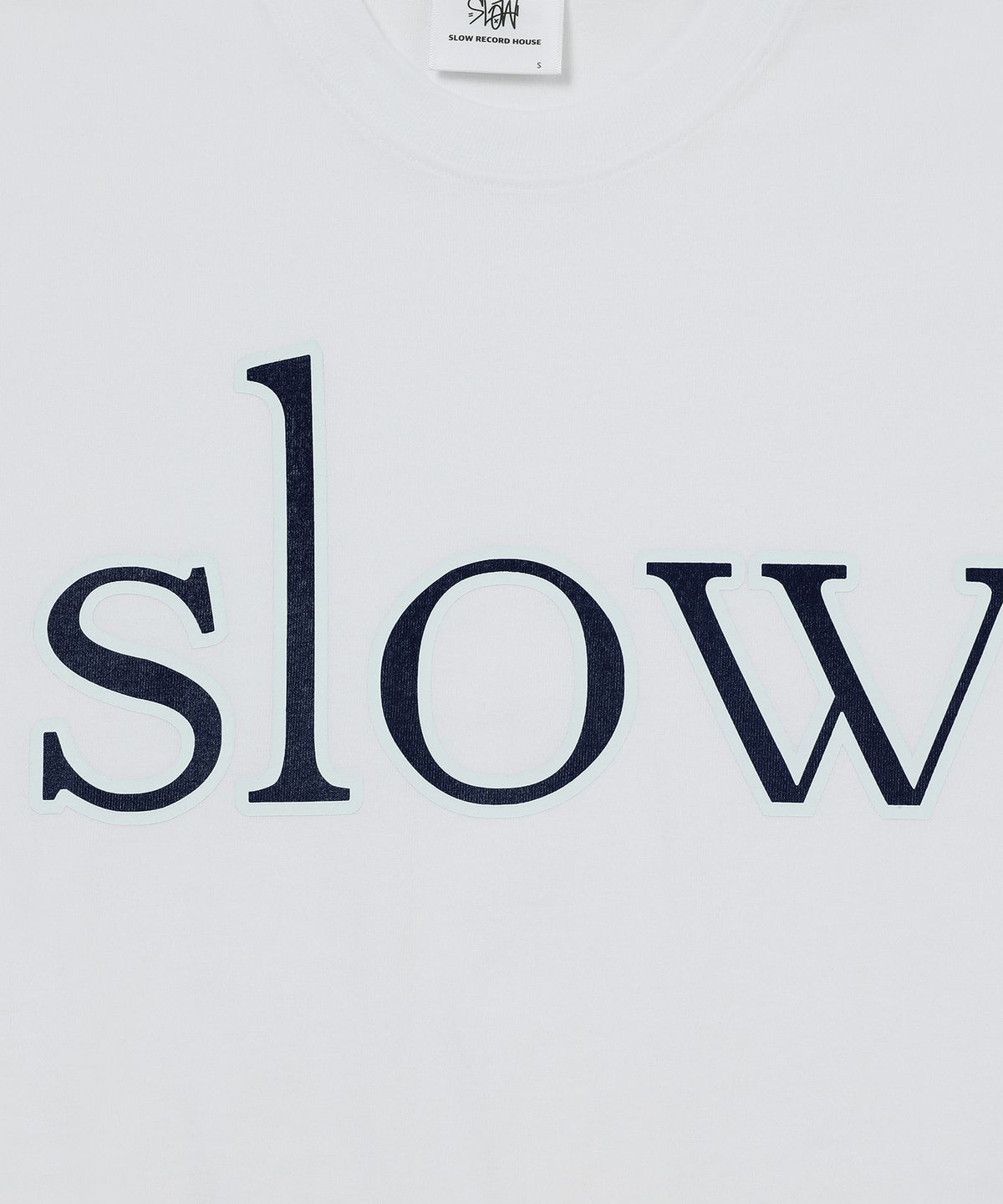 슬로우 레코드 하우스(SLOW RECORD HOUSE) 슬로우 나염 반팔 티셔츠_화이트