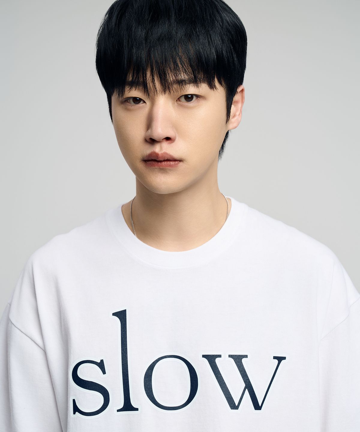 슬로우 레코드 하우스(SLOW RECORD HOUSE) 슬로우 나염 반팔 티셔츠_화이트