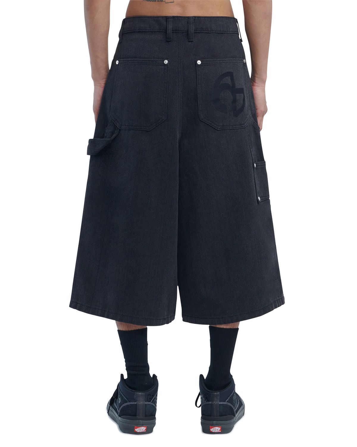 노매뉴얼(NOMANUAL) C.D.L BERMUDA PANTS - WASHED BLACK
