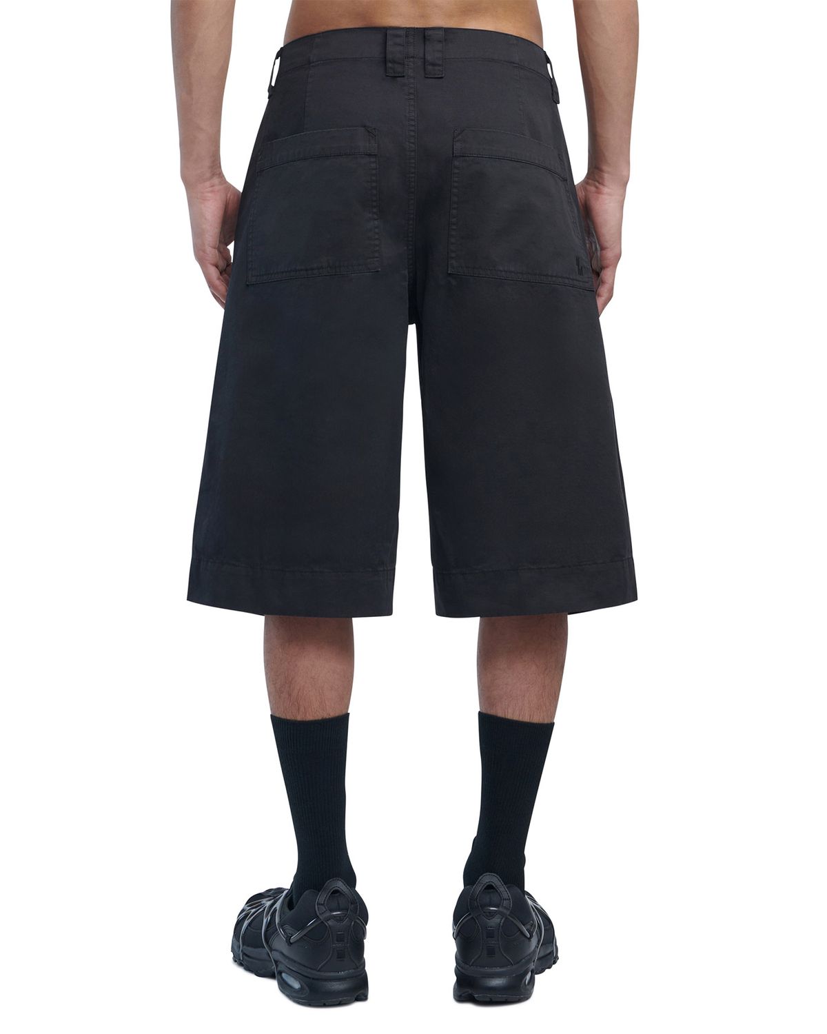 노매뉴얼(NOMANUAL) B.M CARGO SHORTS - WASHED BLACK