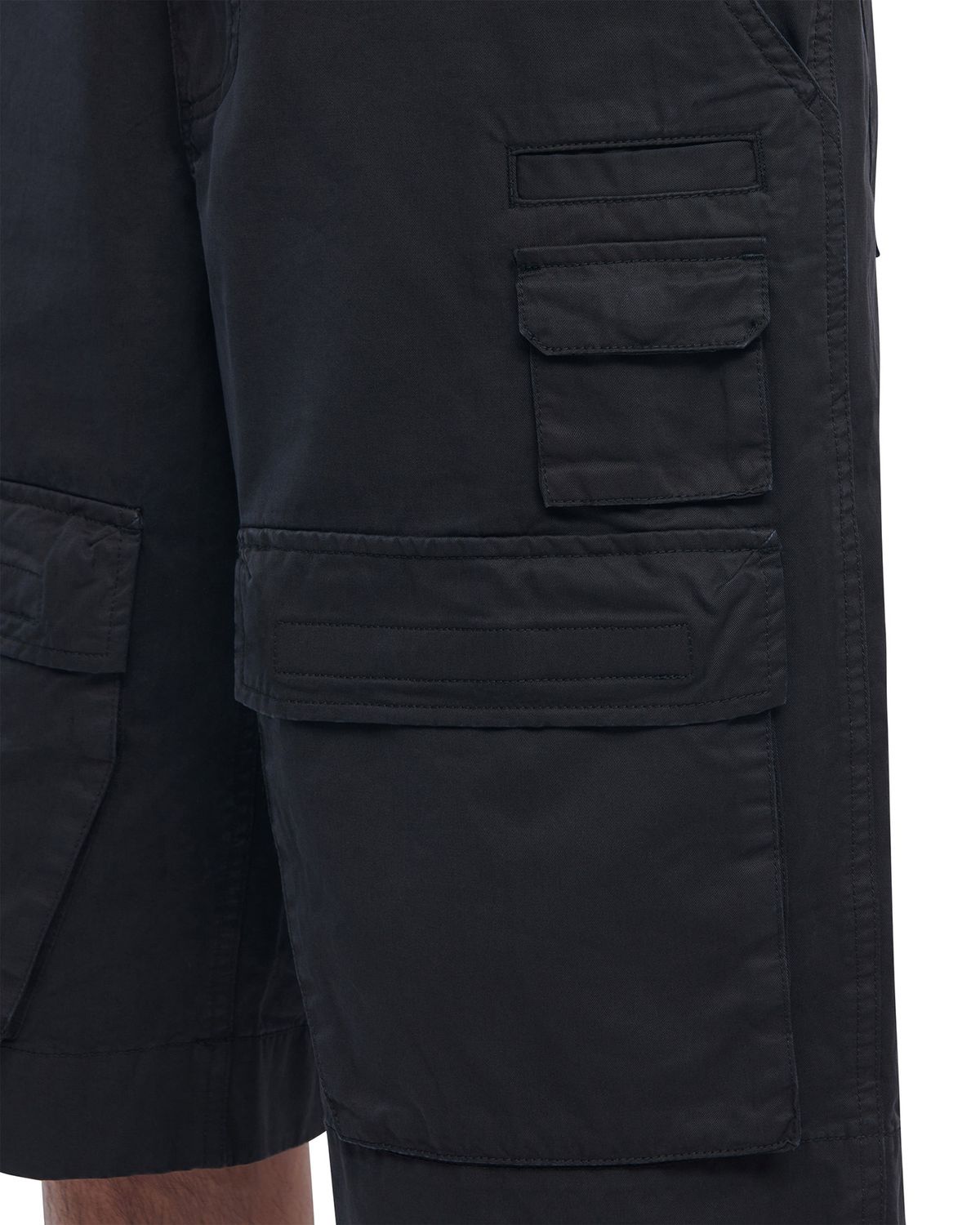 노매뉴얼(NOMANUAL) B.M CARGO SHORTS - WASHED BLACK