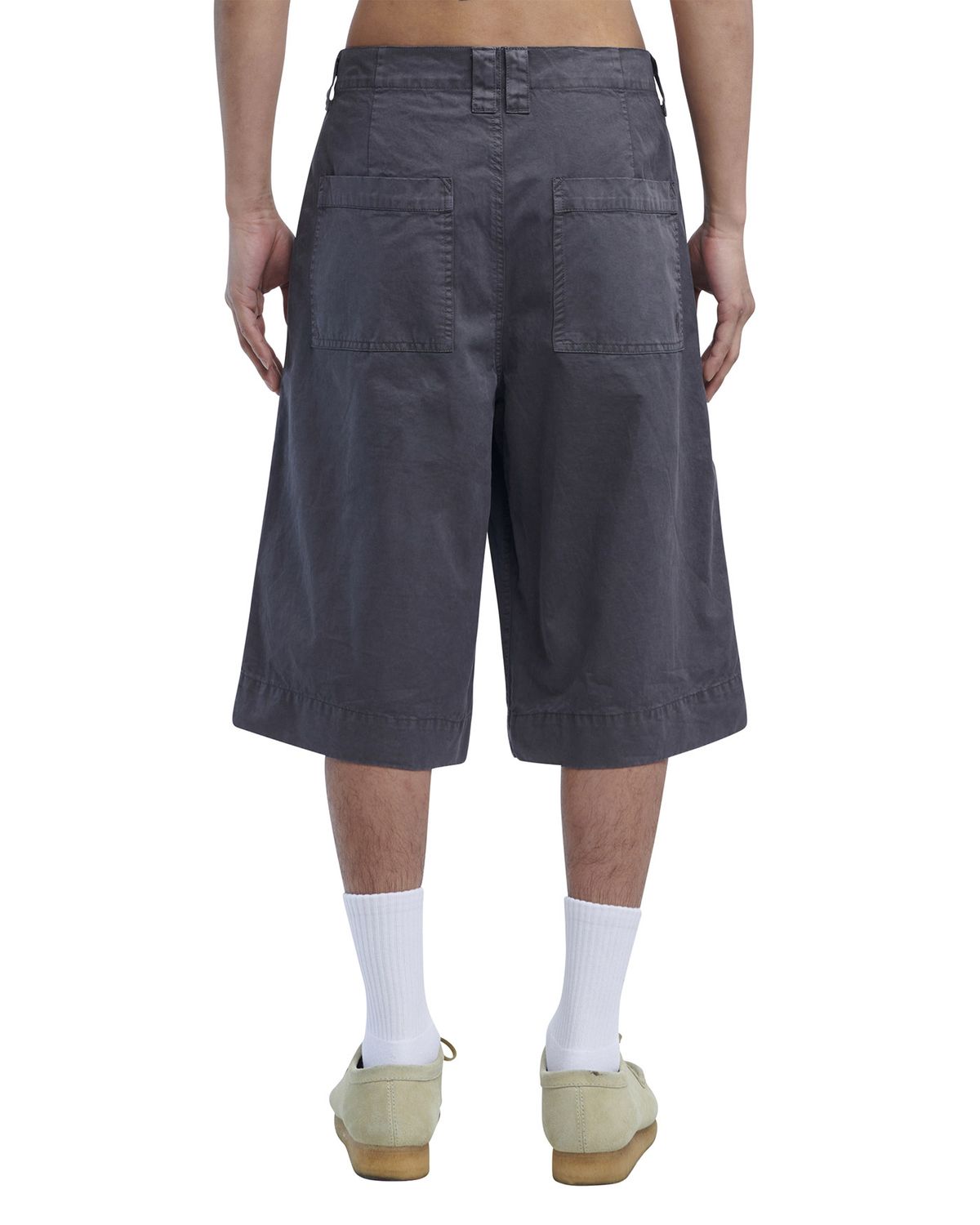 노매뉴얼(NOMANUAL) B.M CARGO SHORTS - WASHED CHARCOAL