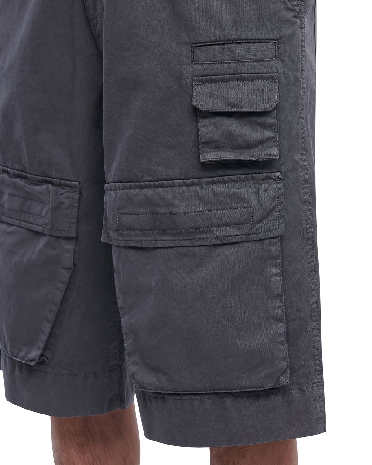 노매뉴얼(NOMANUAL) B.M CARGO SHORTS - WASHED CHARCOAL
