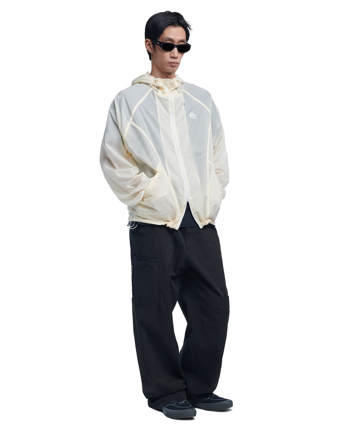 노매뉴얼(NOMANUAL) AETHER NYLON JACKET - SAND YELLOW