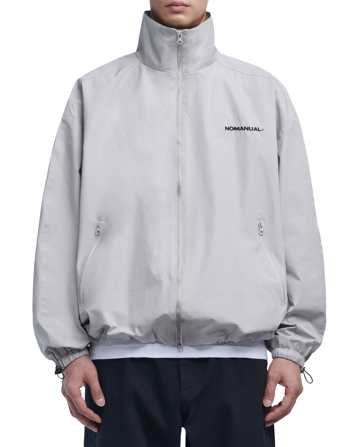 노매뉴얼(NOMANUAL) PENON TRACK TOP - WARM GRAY
