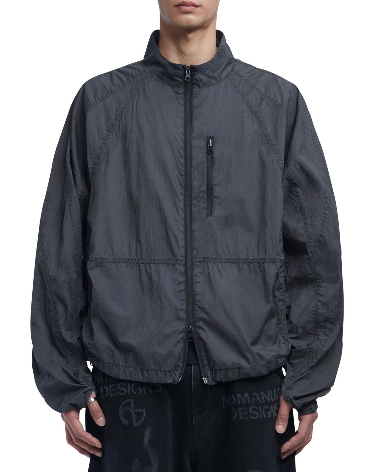 노매뉴얼(NOMANUAL) T.N LIGHT WIND JACKET - CHARCOAL
