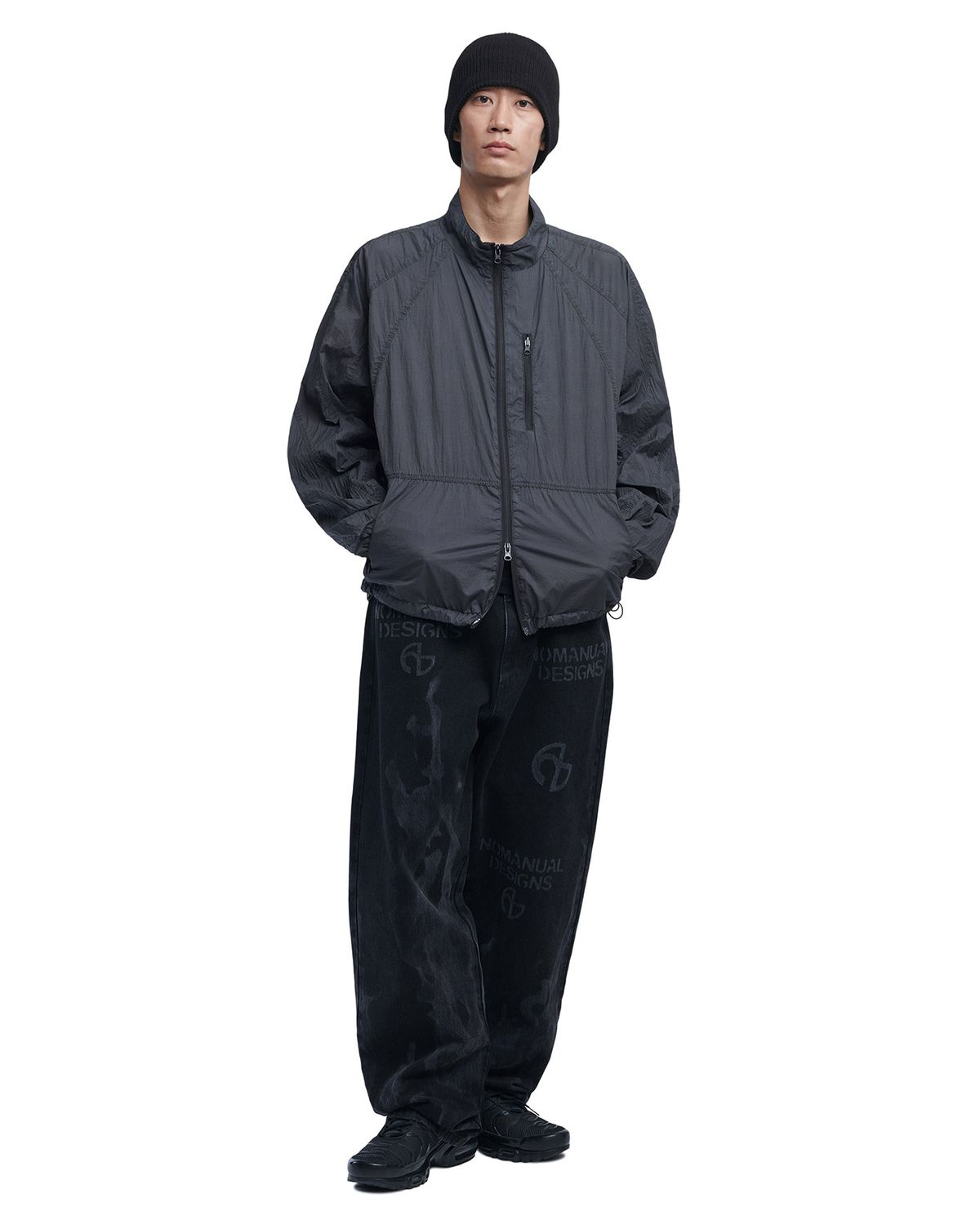 노매뉴얼(NOMANUAL) T.N LIGHT WIND JACKET - CHARCOAL