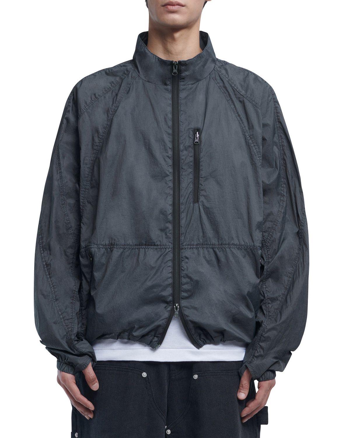 노매뉴얼(NOMANUAL) T.N LIGHT WIND JACKET - NAVY