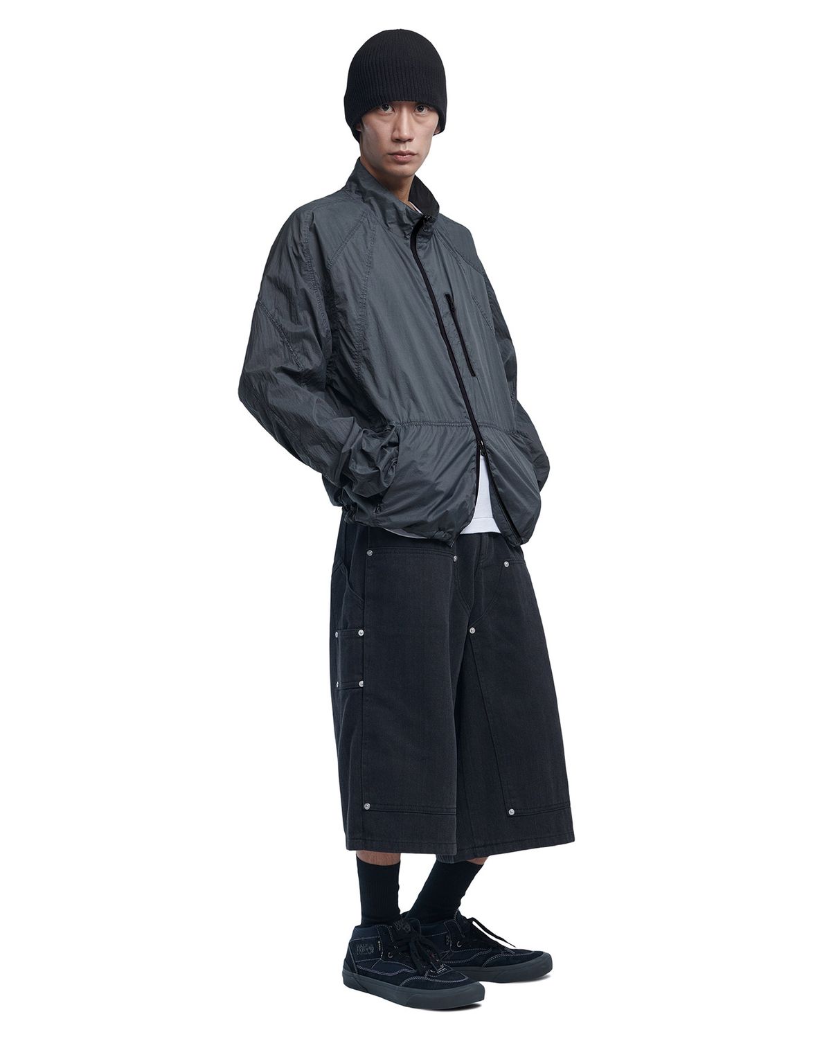 노매뉴얼(NOMANUAL) T.N LIGHT WIND JACKET - NAVY