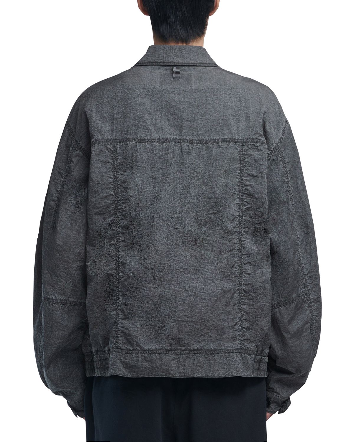노매뉴얼(NOMANUAL) NYLON FLIGHT JACKET - CHARCOAL