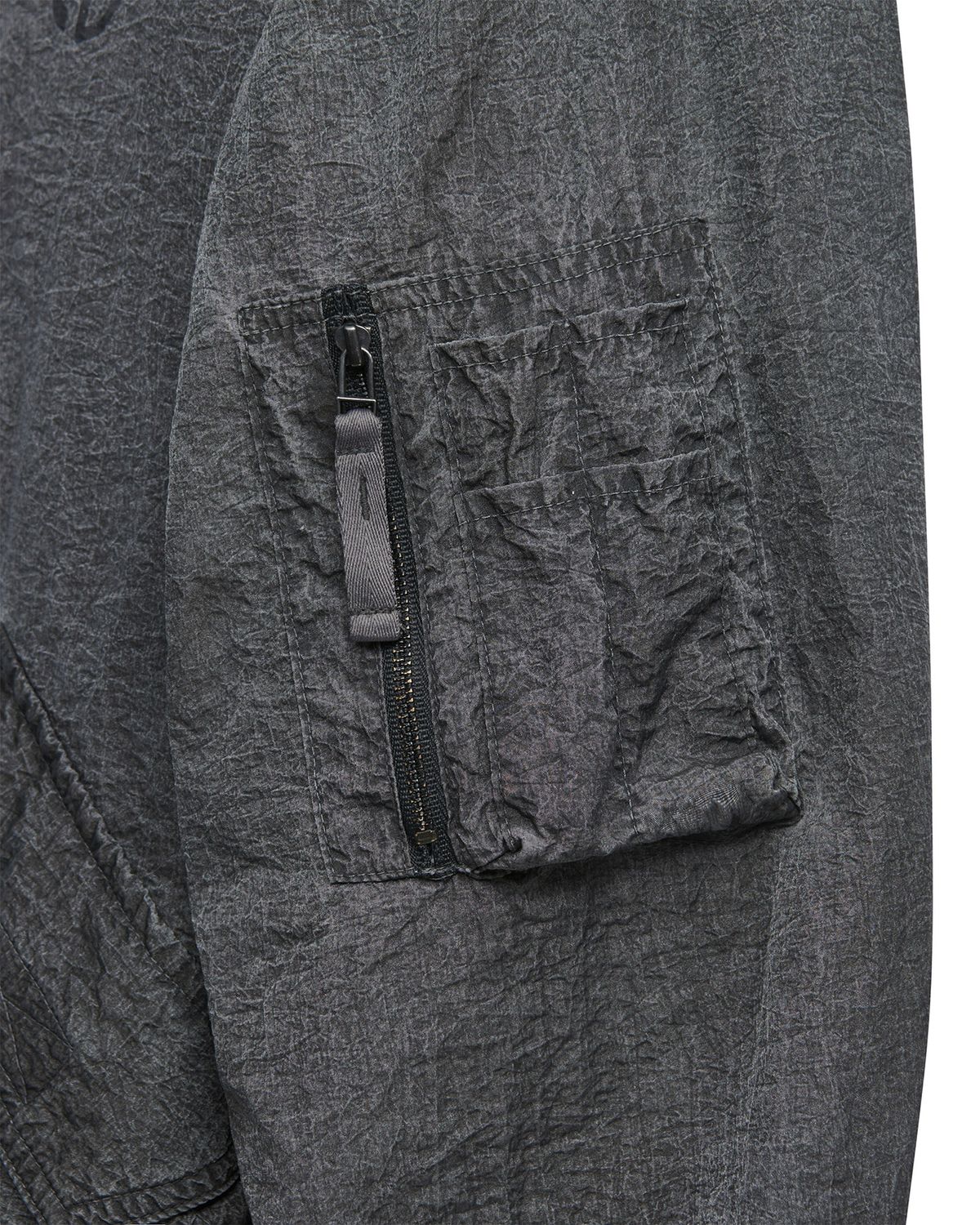 노매뉴얼(NOMANUAL) NYLON FLIGHT JACKET - CHARCOAL