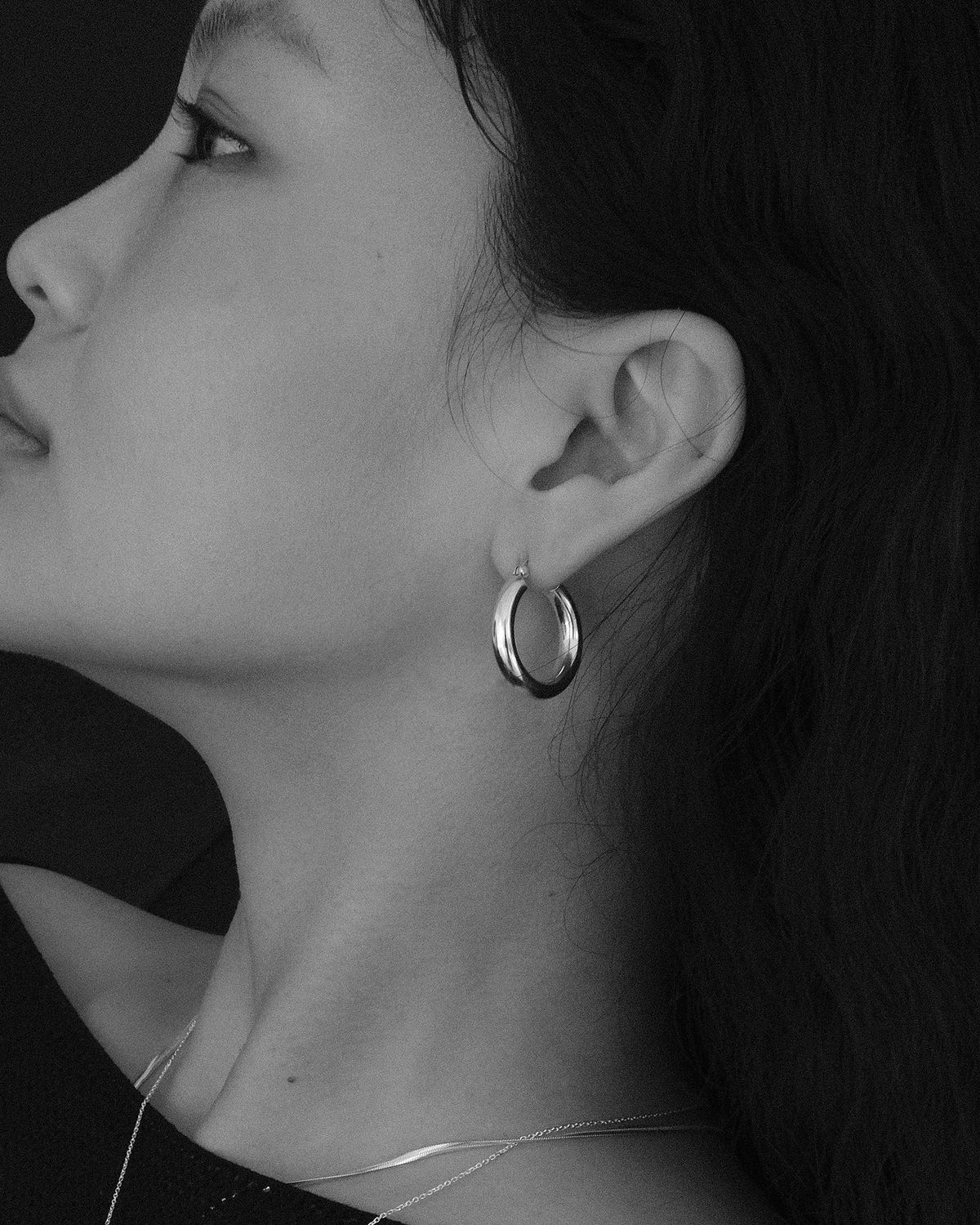 어나더레이어(ANOTHERLAYER) Large Daily Bold Earring (silver925)(2color)