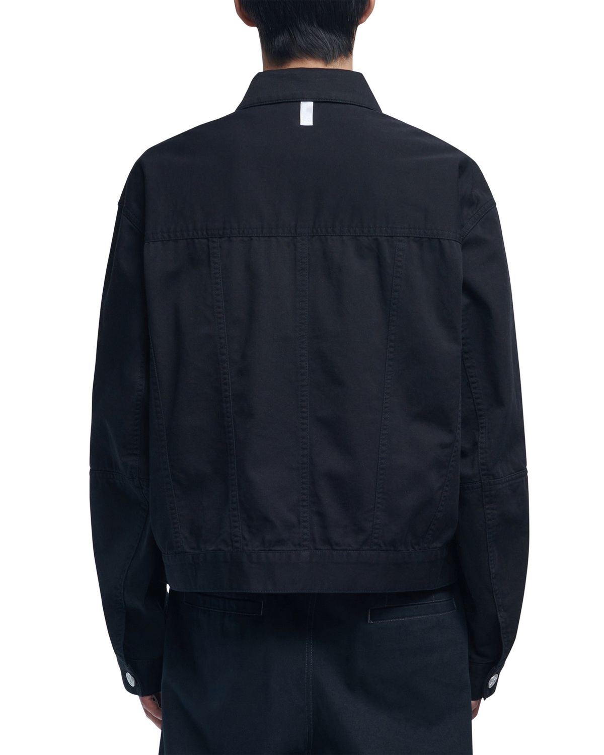 노매뉴얼(NOMANUAL) P.L STITCHED TRUCKER JACKET - BLACK