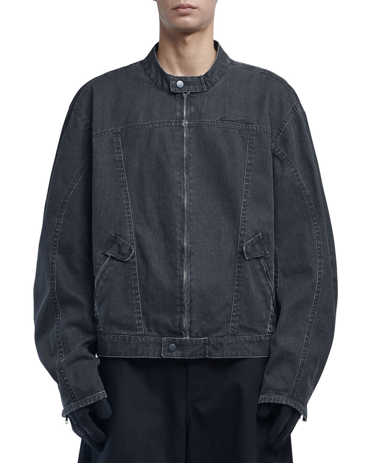 노매뉴얼(NOMANUAL) R.B JACKET - WASHED BLACK