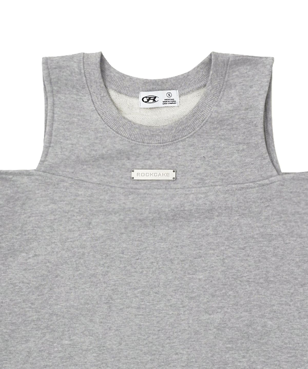 락케이크(ROCKCAKE) Open Shoulder Sweatshirt - Gray