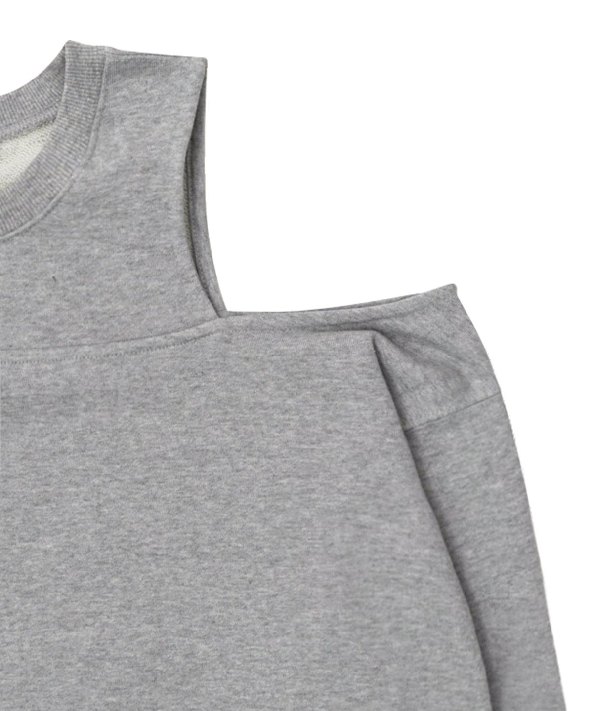 락케이크(ROCKCAKE) Open Shoulder Sweatshirt - Gray