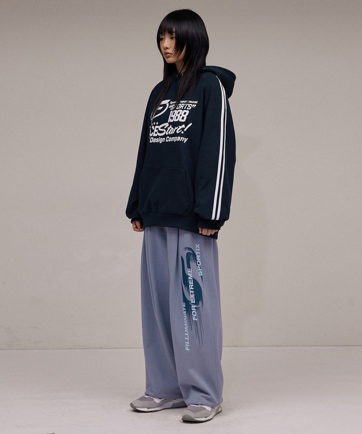 필루미네이트(FILLUMINATE) 레이싱 스피릿 래글런 후디-네이비