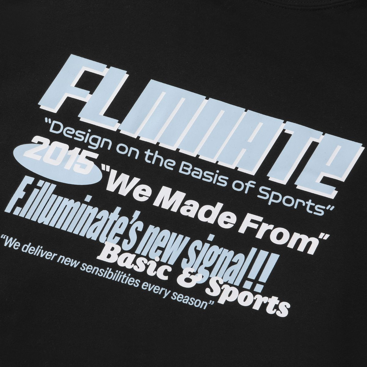 필루미네이트(FILLUMINATE) 스포츠 시그널 로고 후디-블랙