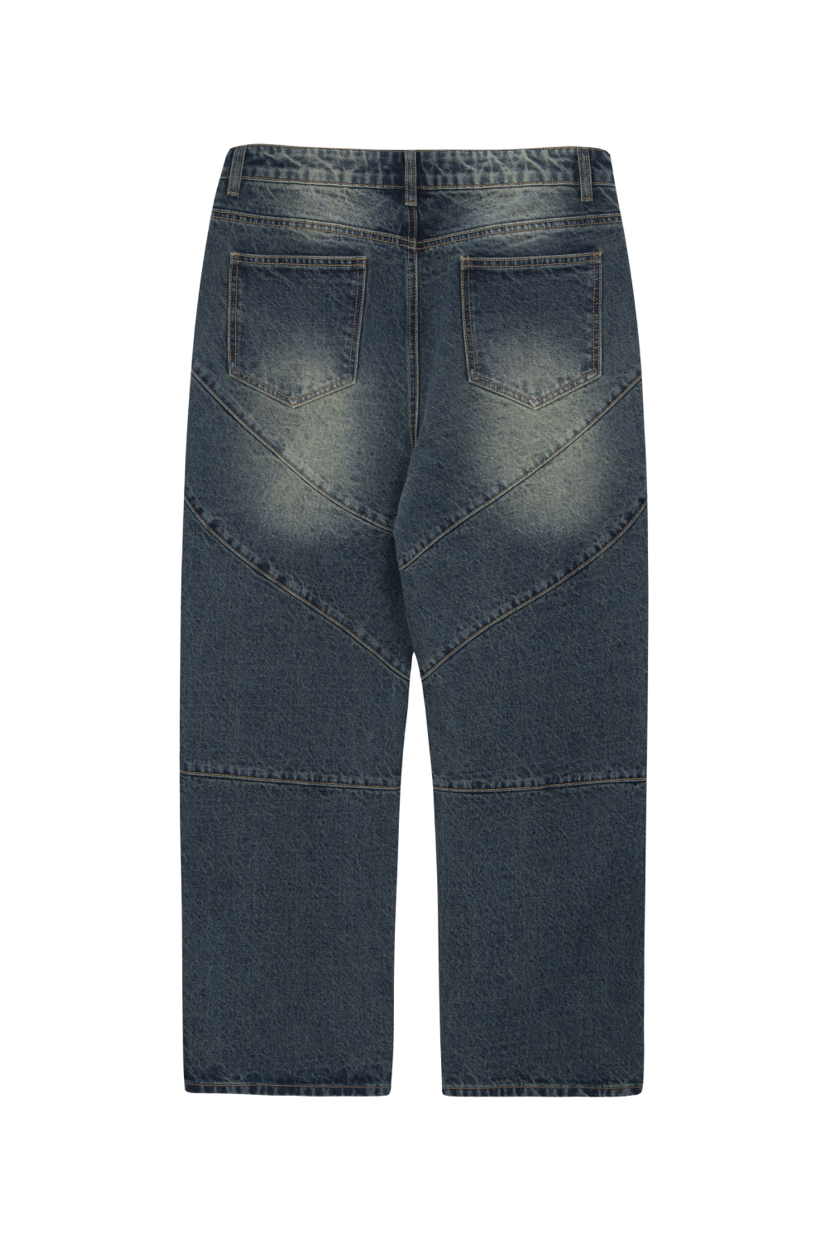 제이든척(JADENCHUCK) VINTAGE WASHED LEATHER DENIM PANTS