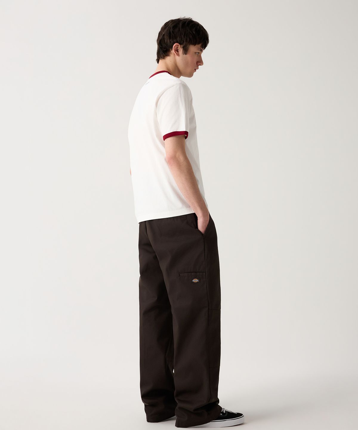디키즈(DICKIES) 더블니 85283 루즈핏 워크팬츠 Dark Brown