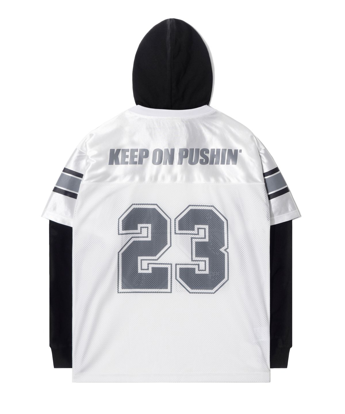 큐티에잇 가먼츠(QT8 GARMENTS) OC Football Layered Hoodie Jersey (Ivory)