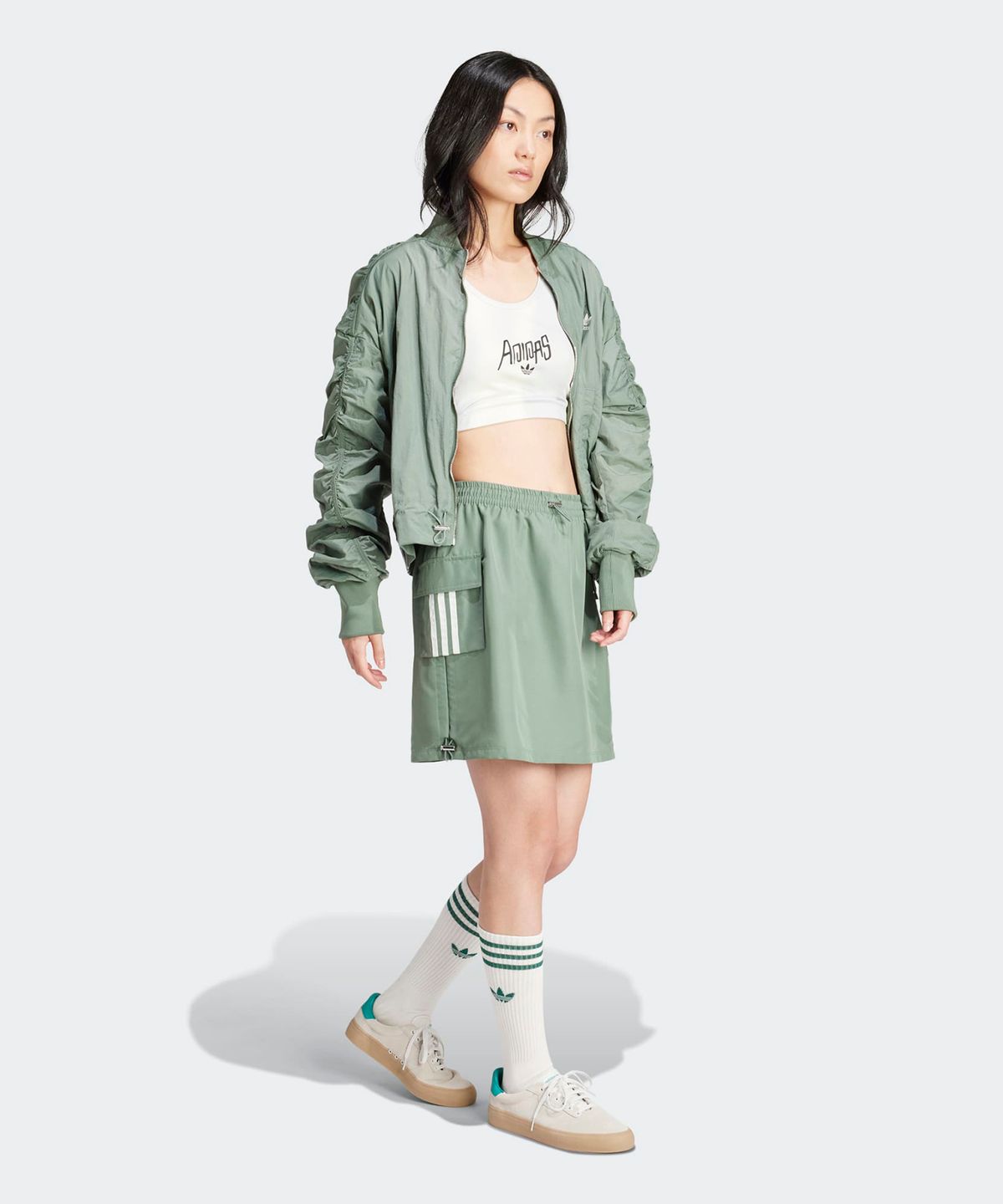 아디다스(ADIDAS) 카고 스커트  - 그린 / IX6001