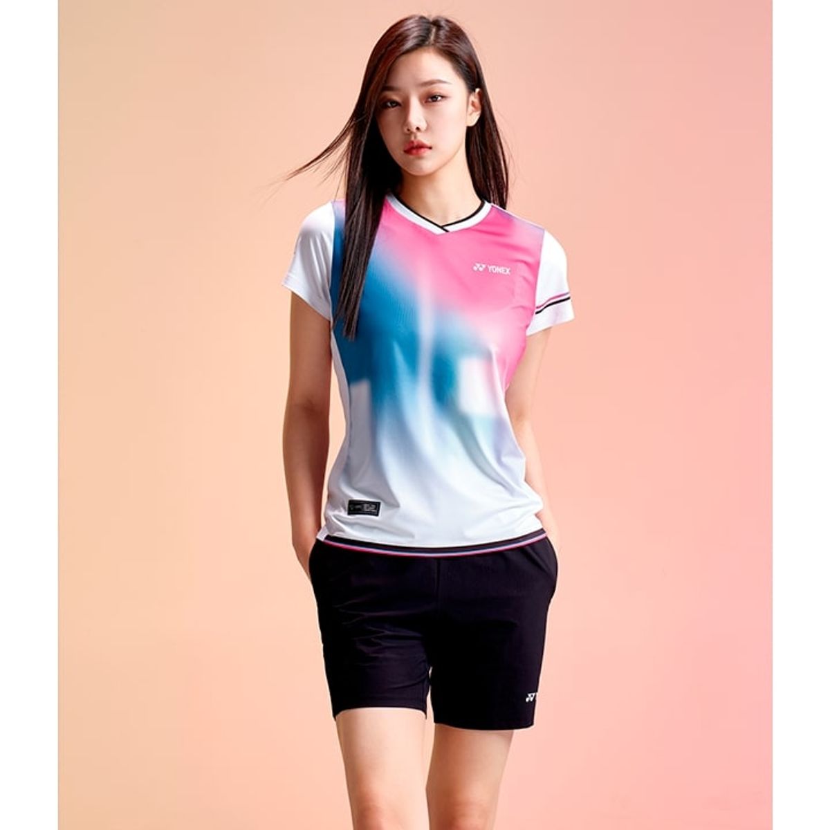 요넥스(YONEX) 241TS010F 핑크 여성용 코트 그라데이션 게임웨어