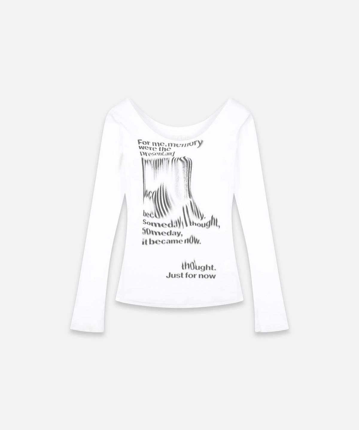 나체(NACHE) FLOW SLIM FIT LONG SLEEVE WHITE