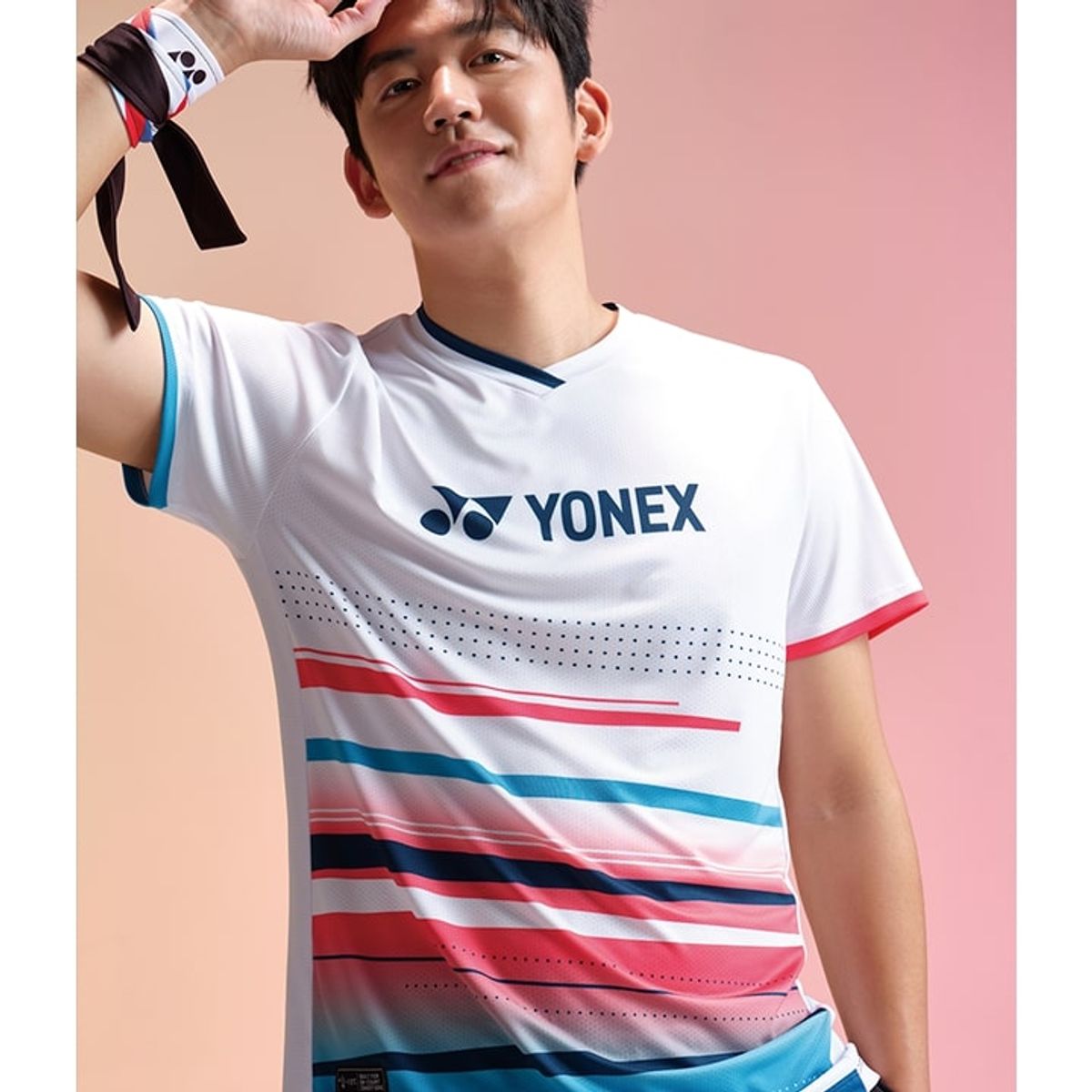 요넥스(YONEX) 241TS013M 화이트 남성용 스포티 무드 게임웨어
