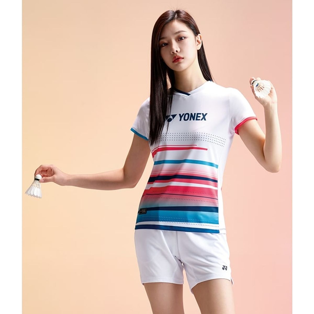 요넥스(YONEX) 241TS014F 화이트 여성용 스포티 무드 게임웨어